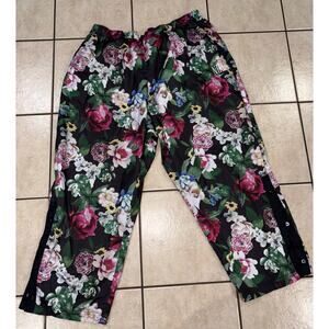 Nike black femme floral track womens pants 2X